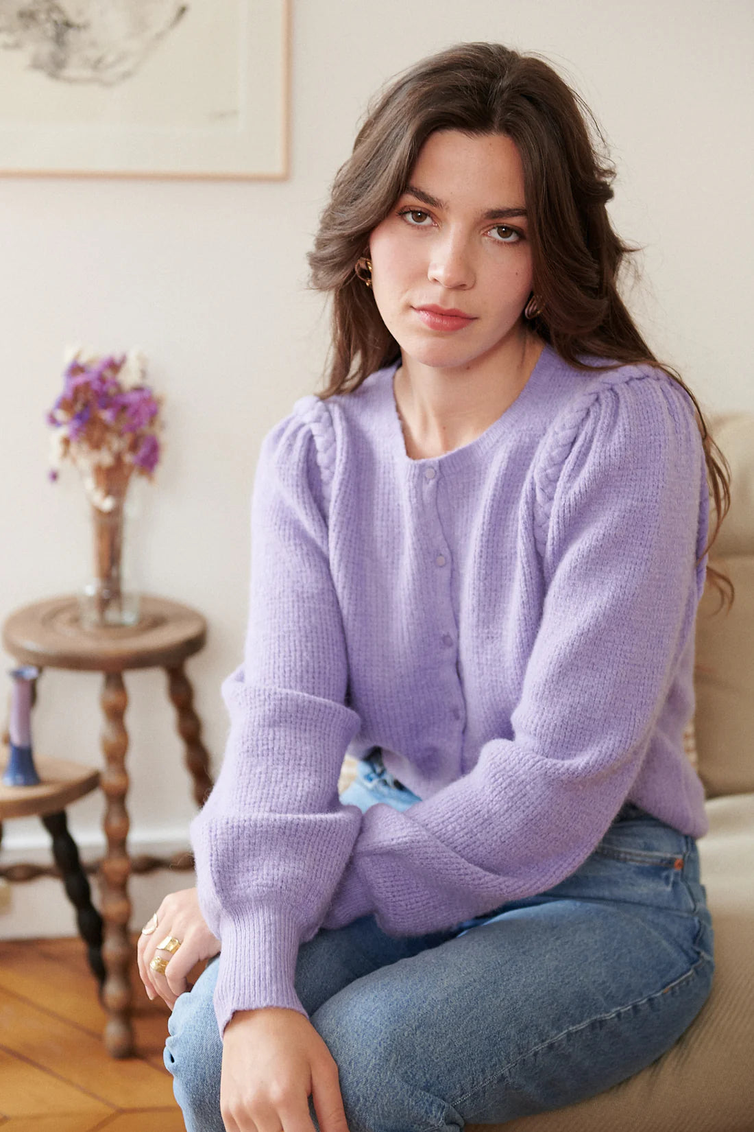 Gilet CAPUCINE lilas