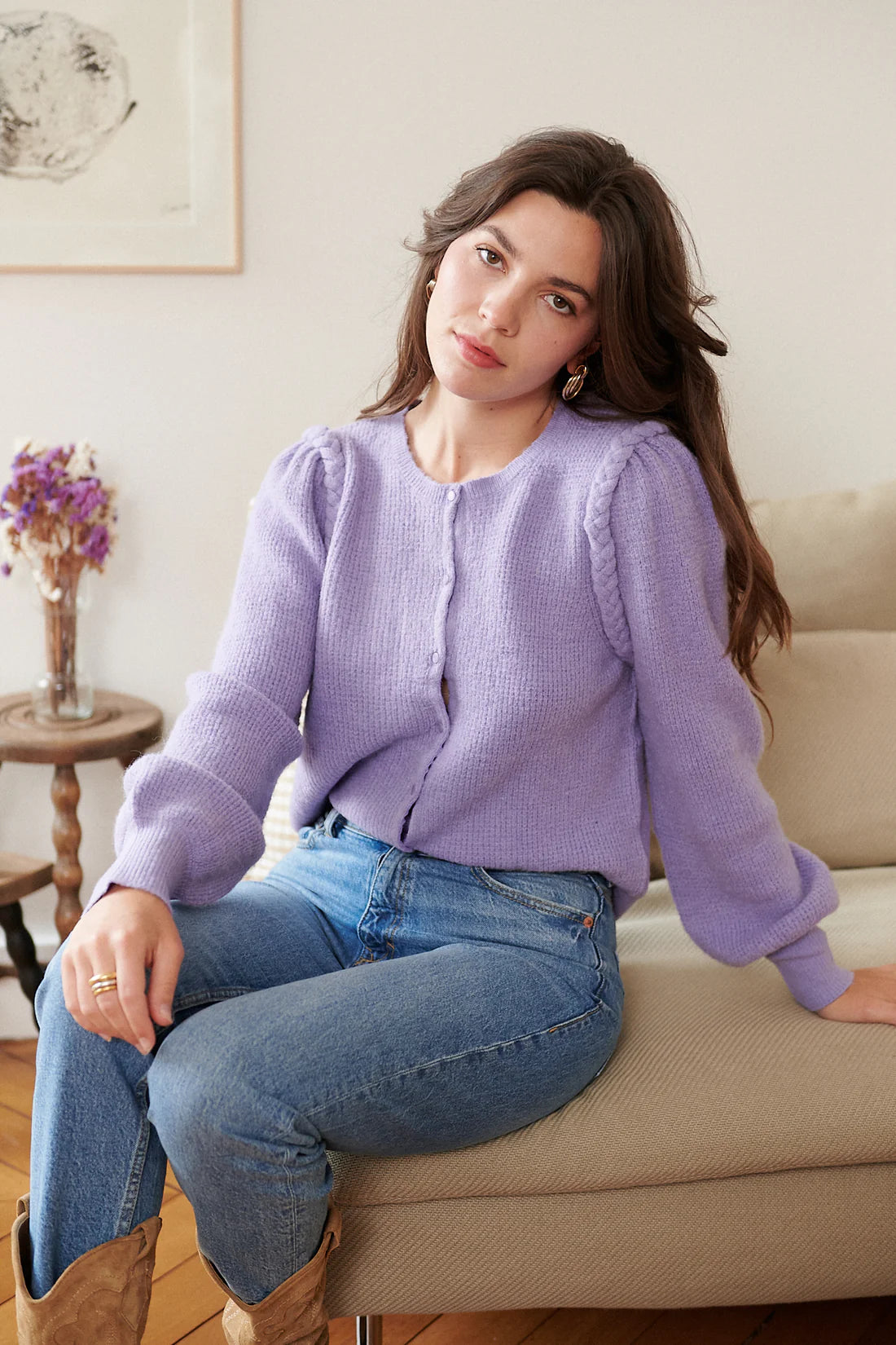 Gilet CAPUCINE lilas