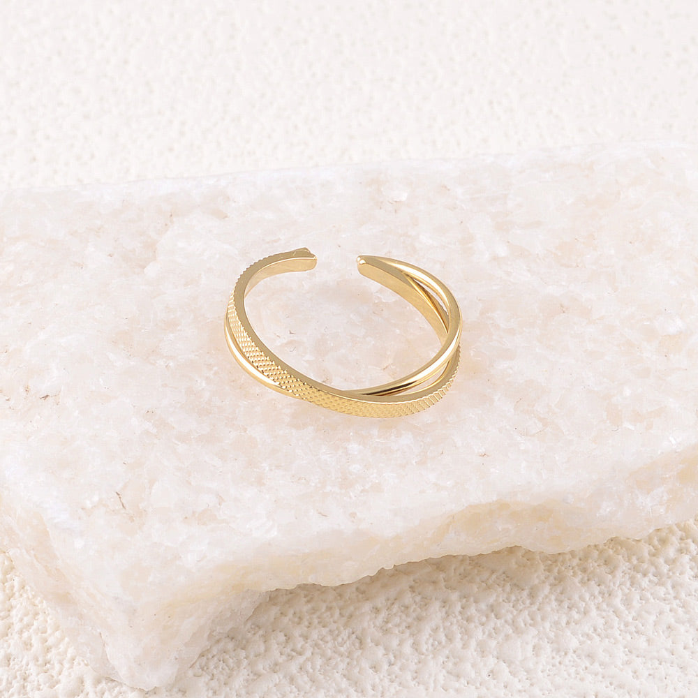 Bague DANAÉ double anneau