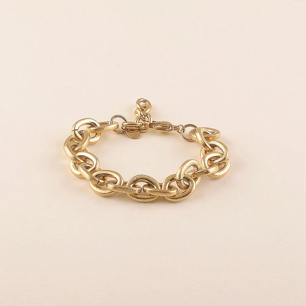 Bracelet FÉLIX maillons ovales brossés