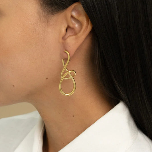 Boucles d'oreilles EDGAR tourbillon dorées