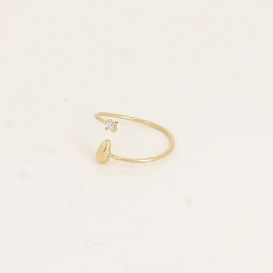 Bague ALIX goutte mini cristal
