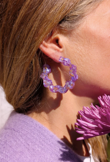 Créoles BOMBA viollettes