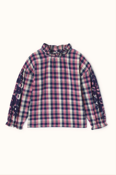 Blouse TILDAB kid carreaux bleu/rose