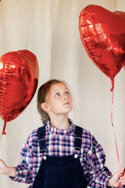 Blouse TILDAB kid carreaux bleu/rose