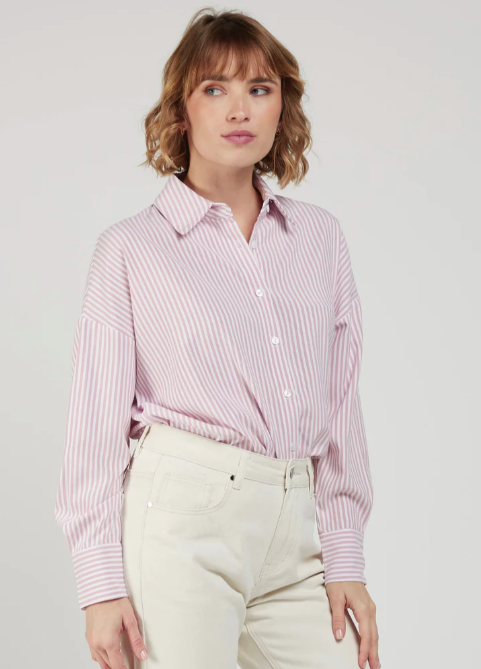 Chemise SAM rayée rose