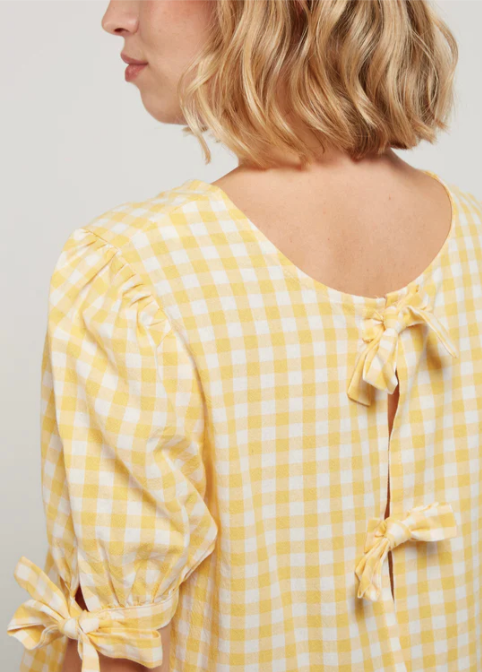 Blouse SIXTINE vichy jaune