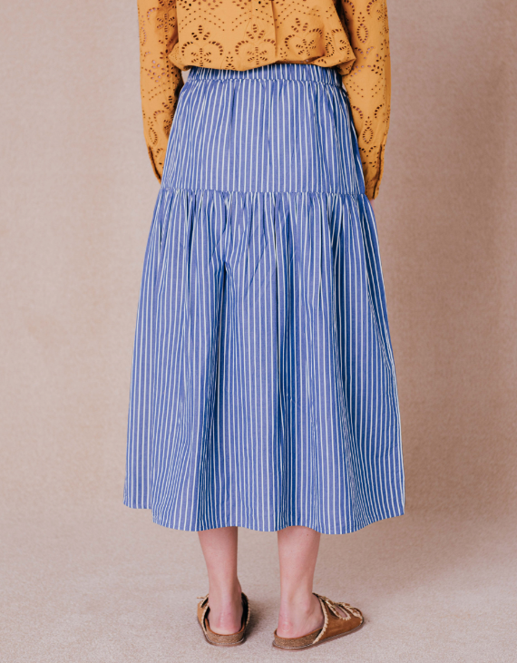 Jupe CHLOÉ rayée bleue