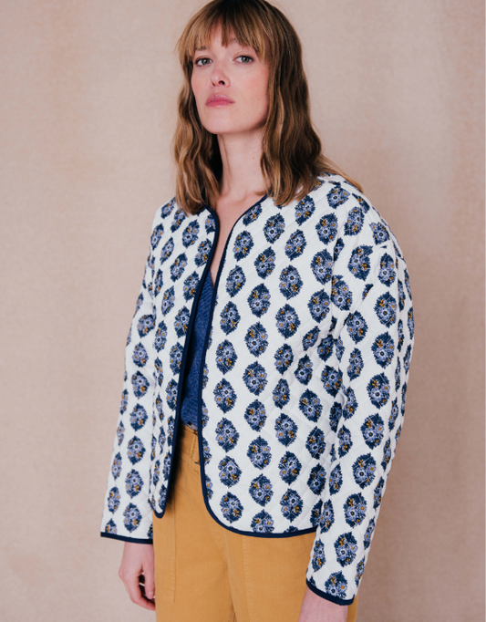 Veste SUZON matelassé fleuri