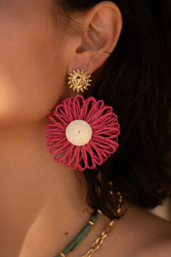 Boucles d'oreilles ONDALYA rose