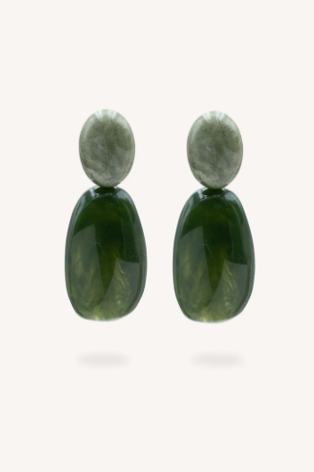 Boucles d'oreilles SOLÉANDRE kaki