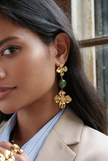 Boucles d'oreilles SYBILLE blanche