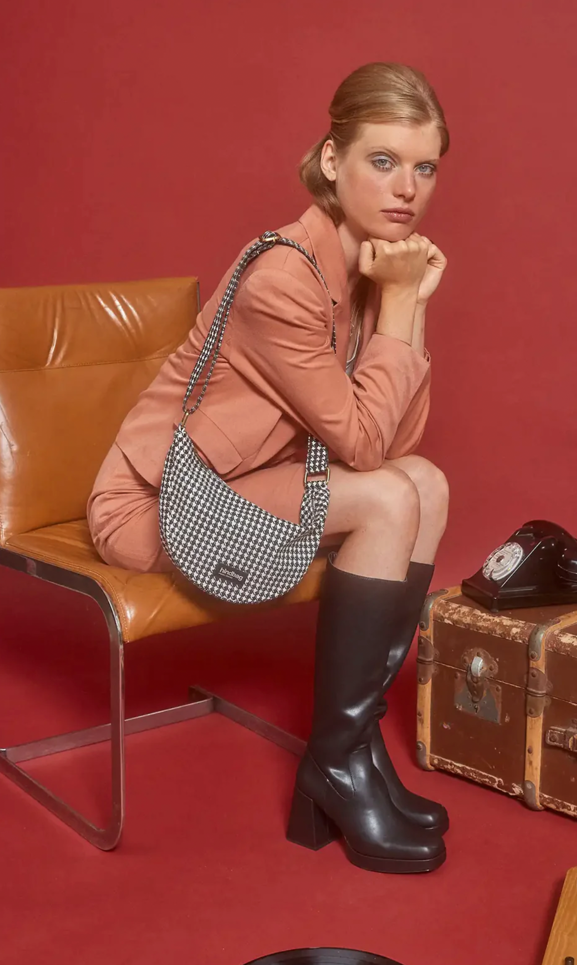 Sac banane ANDREA pied de poule