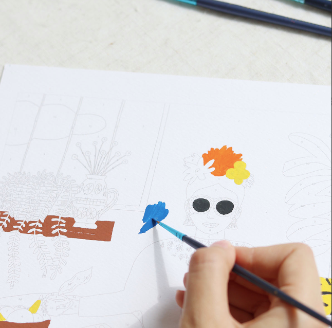 Kit peinture PETIT PINCEAU La fille aux chats