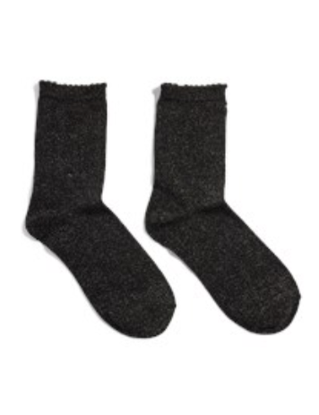 Chaussettes paillettées SEBBY noires/dorées