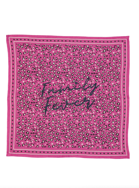 Foulard JADE Léopard fond rose