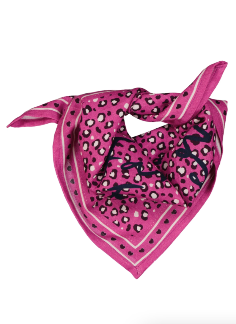 Foulard JADE Léopard fond rose