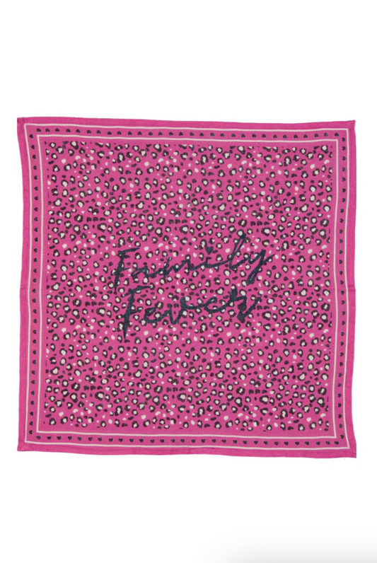 Foulard JADE Léopard fond rose