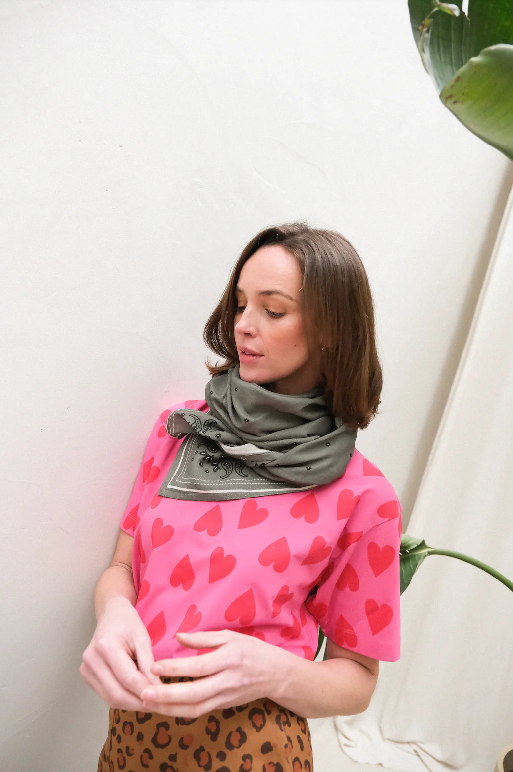 Foulard JADE bandana sauge
