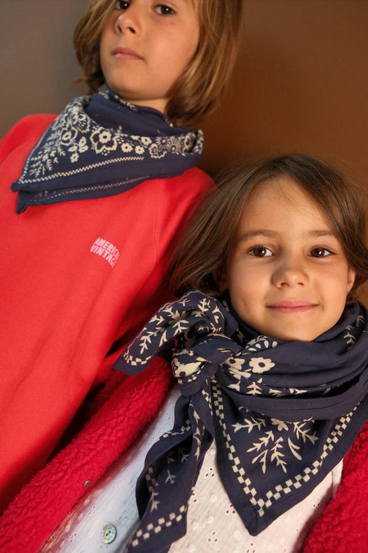 Petit foulard MYSORE marine