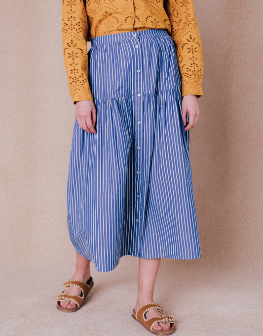 Jupe CHLOÉ rayée bleue