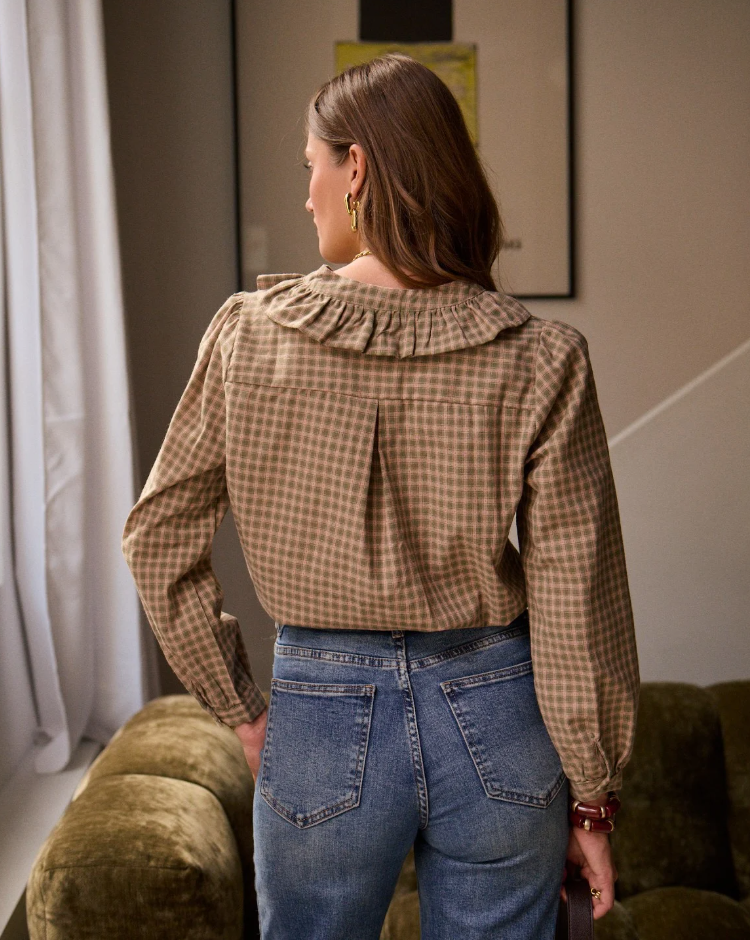 Chemise AMBRE carreaux kaki