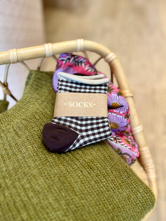 Chaussettes PIQUE-NIQUE chocolat