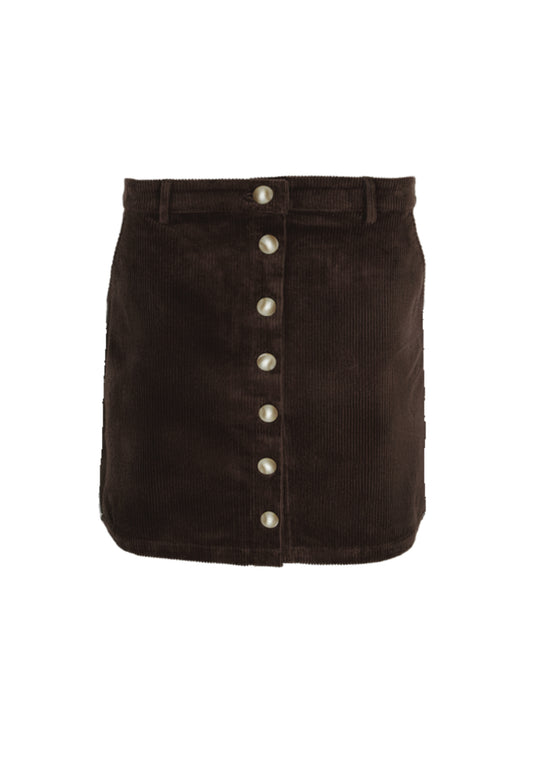 Jupe EMMY velours chocolat