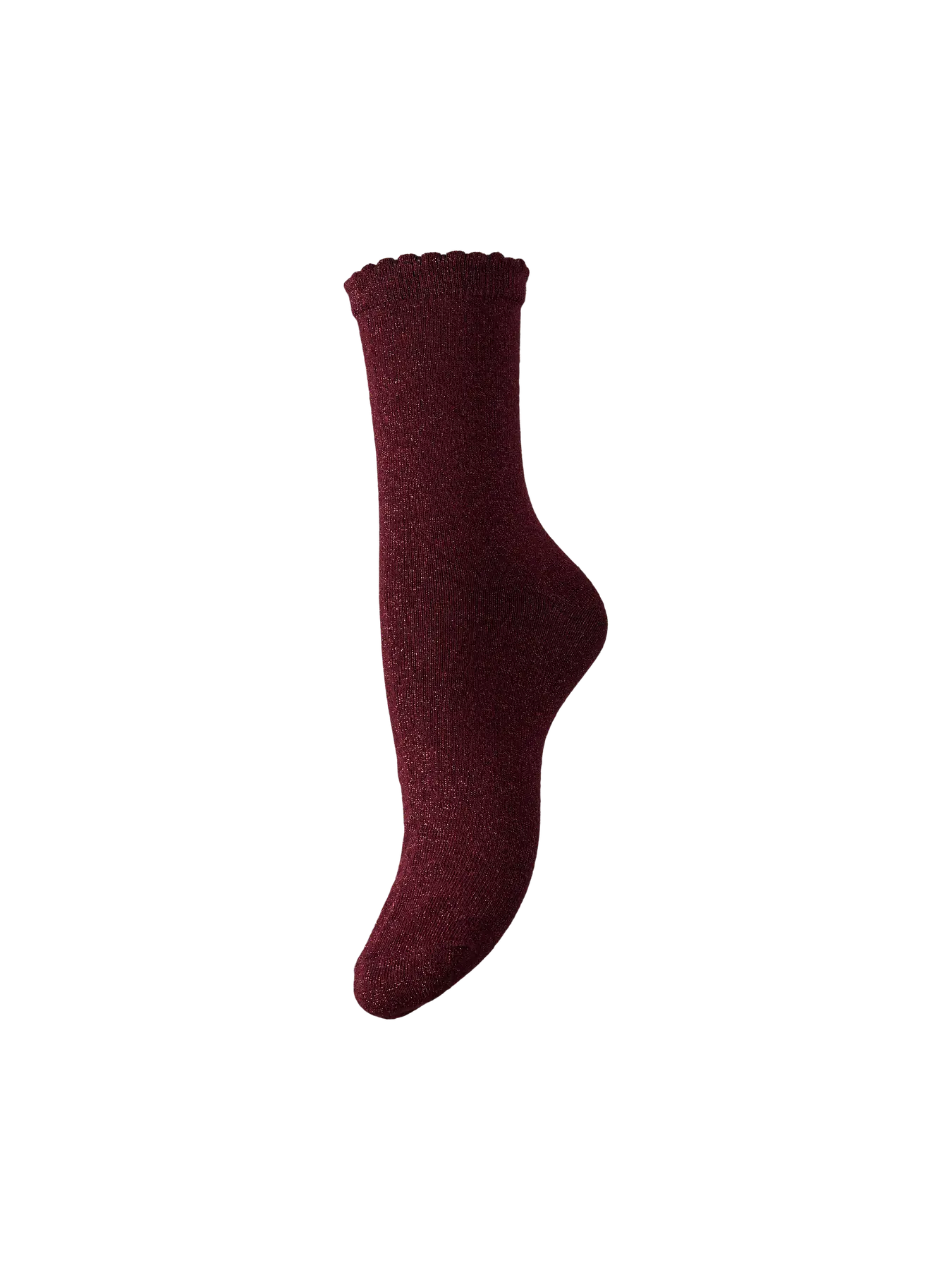 Chaussettes pailletées SEBBY bordeaux