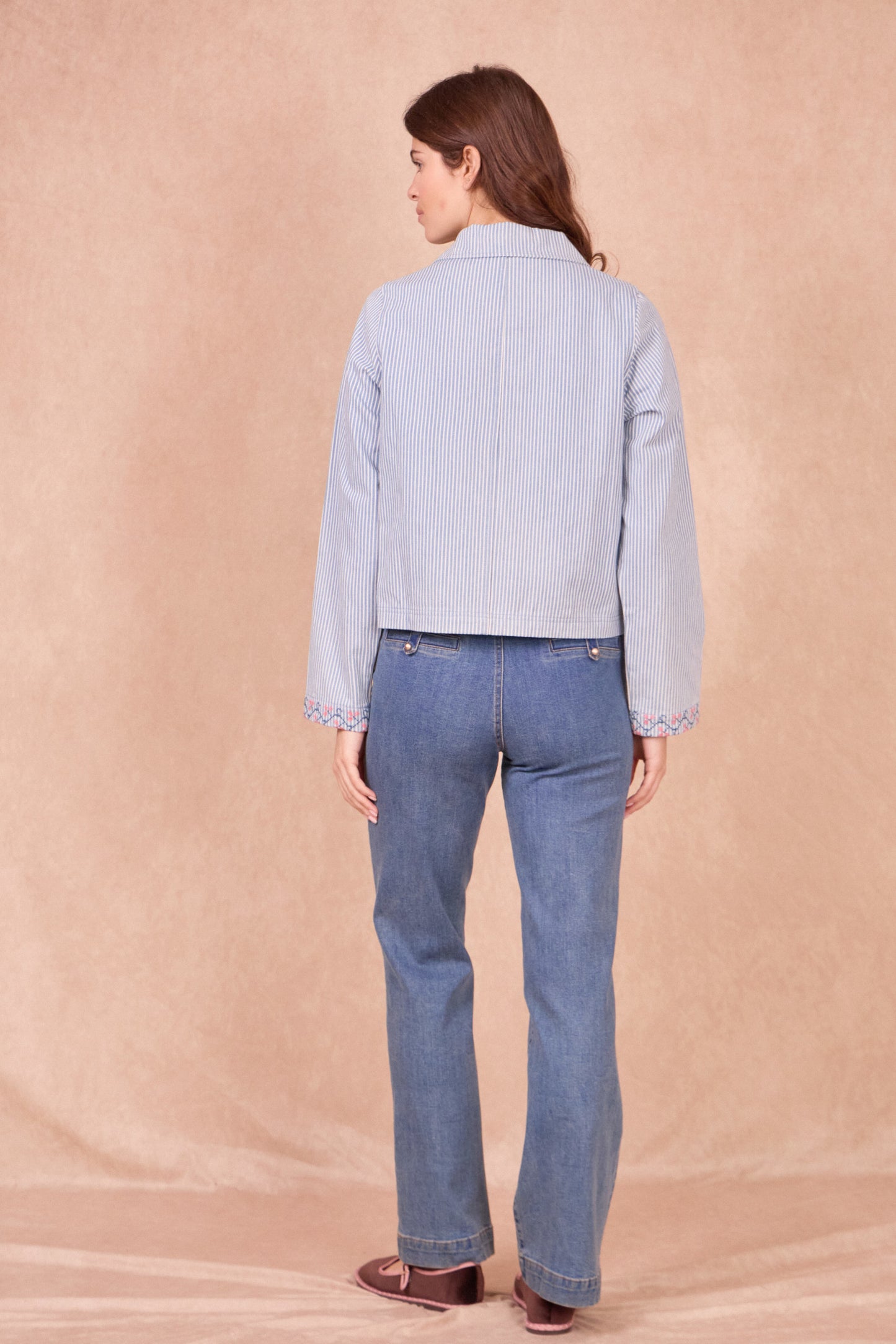 Veste GALATE rayée bleue