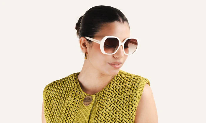 Lunettes de soleil GOLBIE blanche