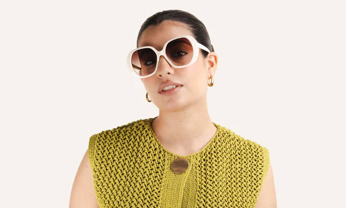 Lunettes de soleil GOLBIE blanche