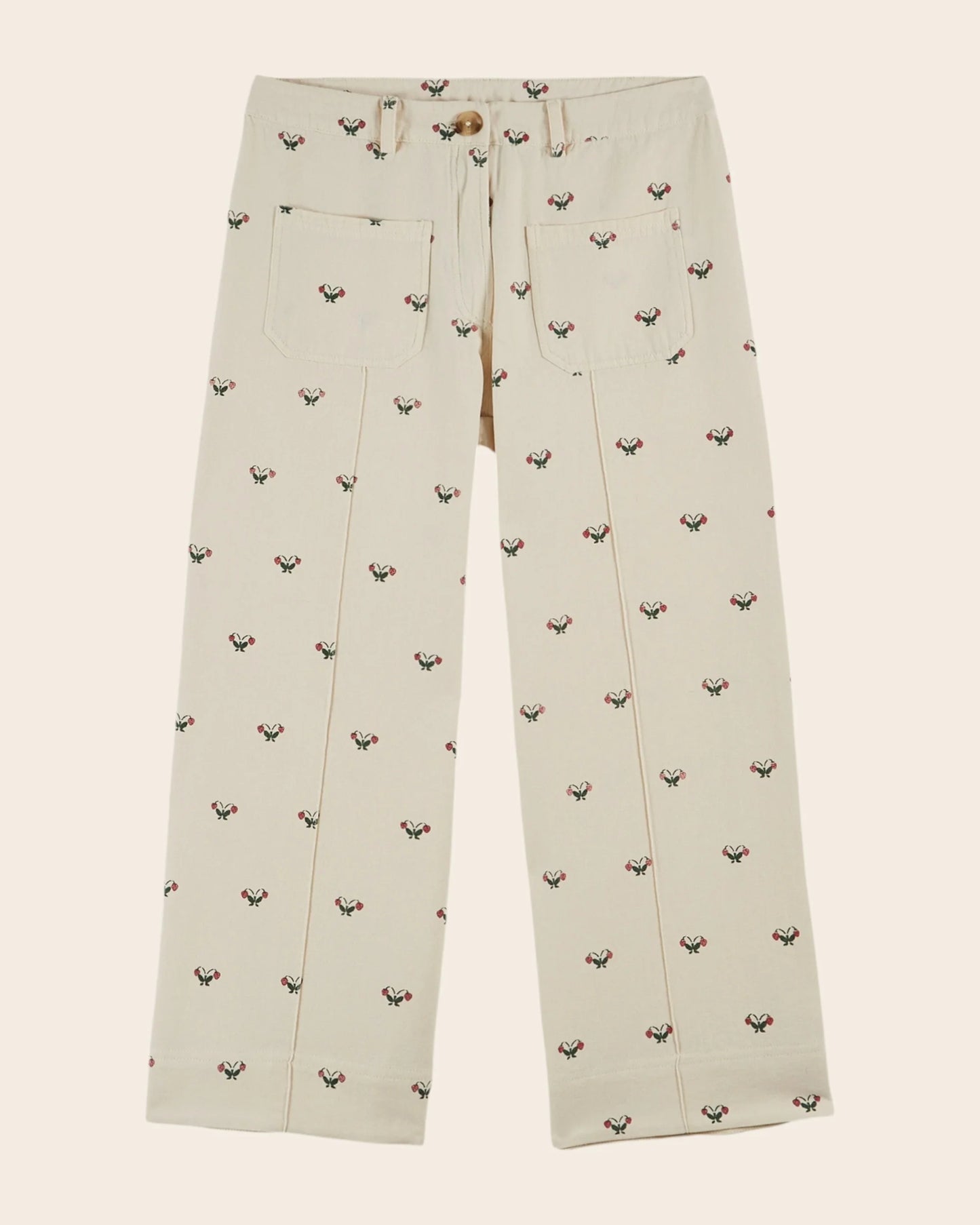 Pantalon crop DELICE fraisillon