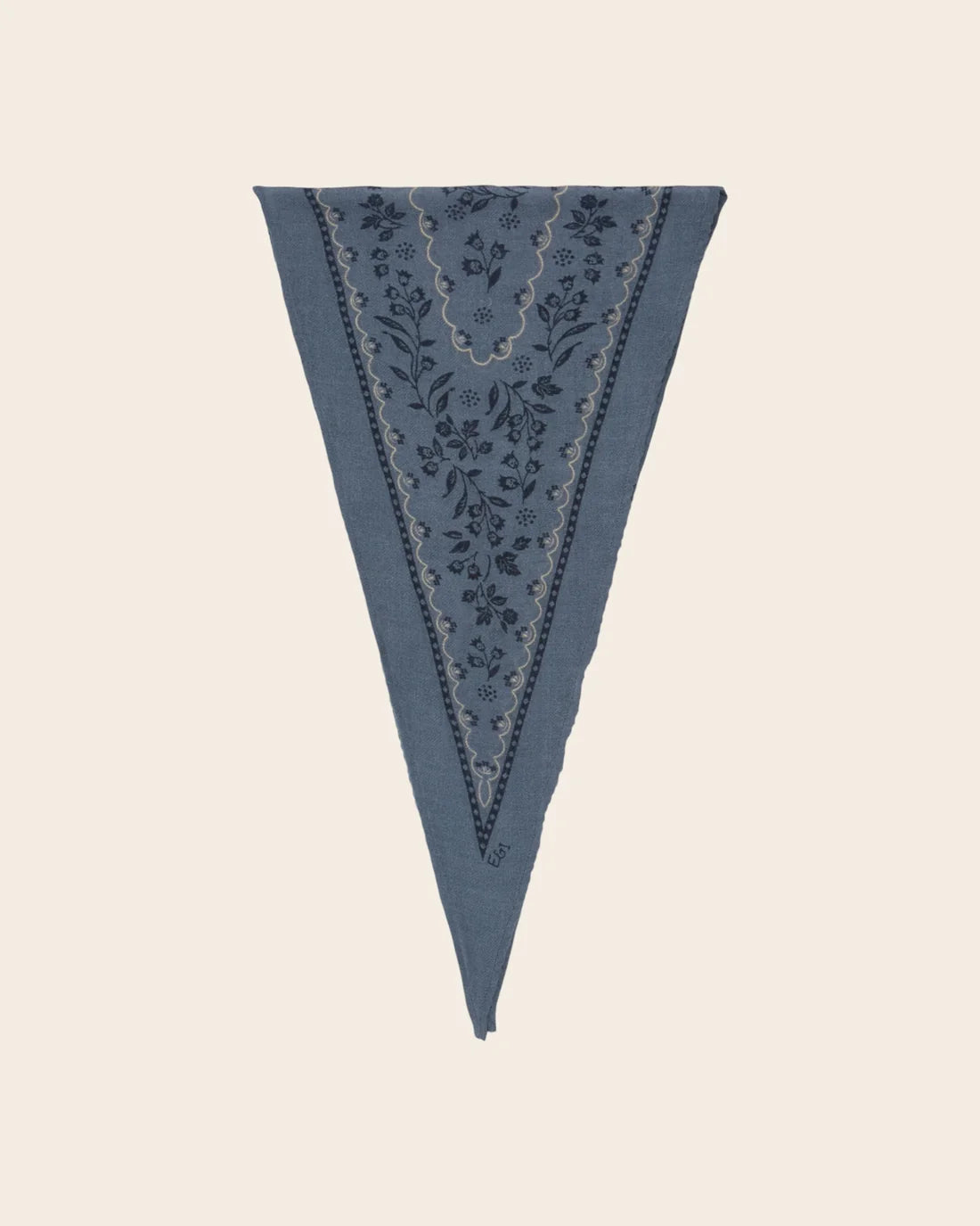 Foulard à nouer tulipe bleu