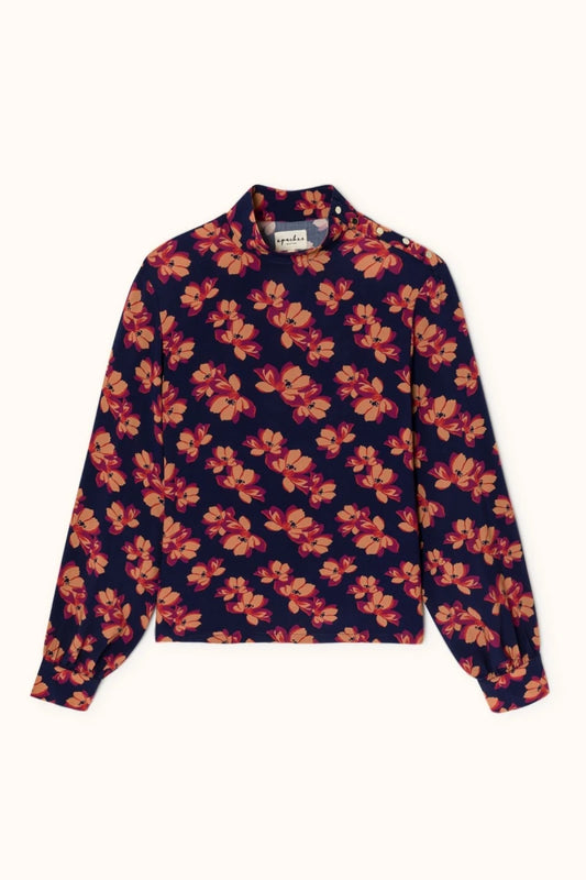 Blouse BHUMI violeta navy