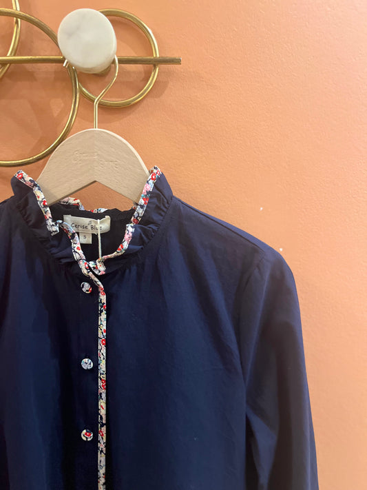 Chemisier SUZON marine/fleuris