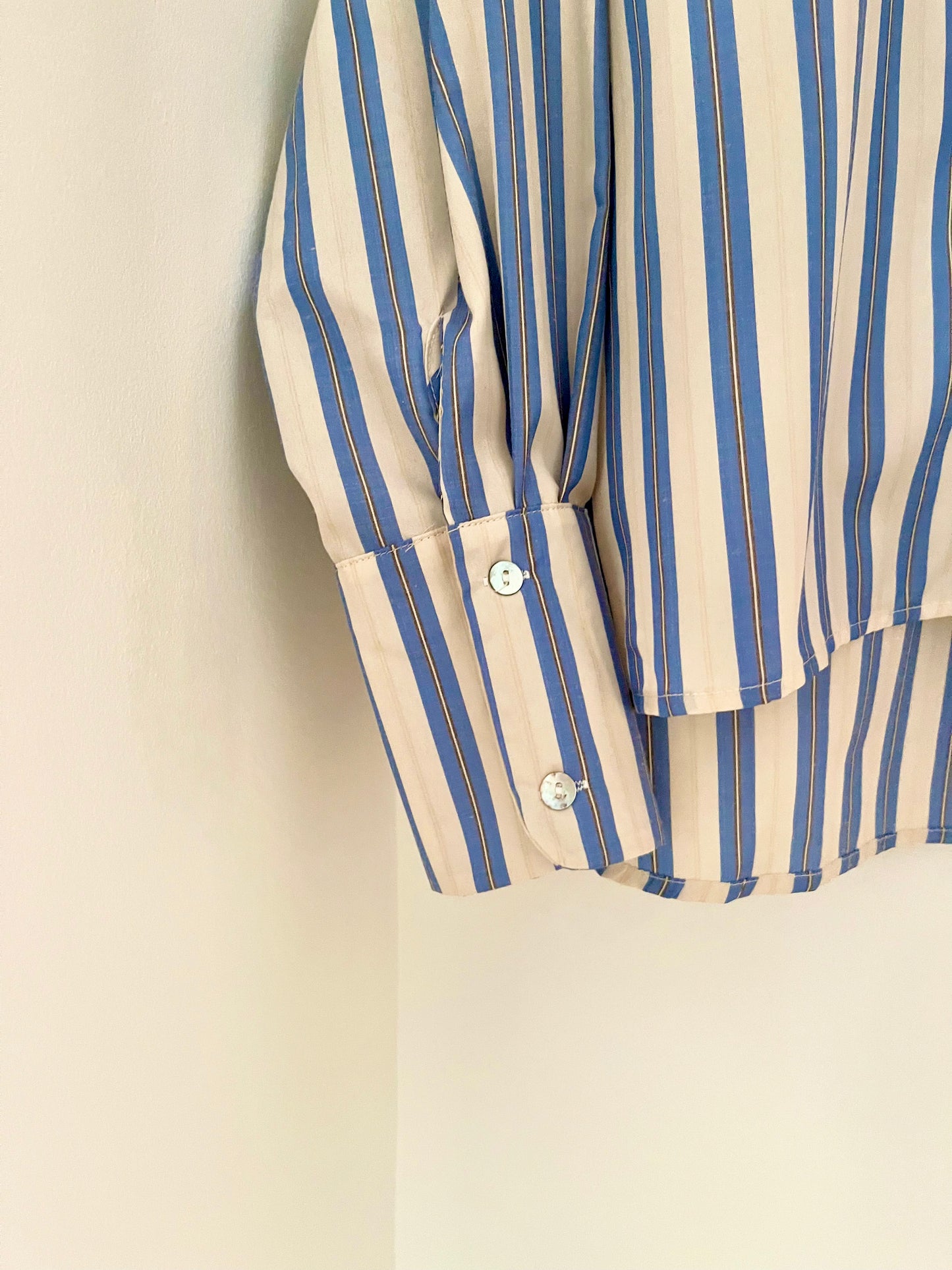 Chemise AGATHE rayée bleue