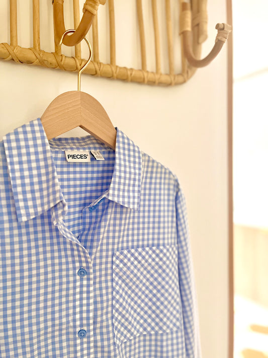 Chemise BIBBY vichy bleu ciel