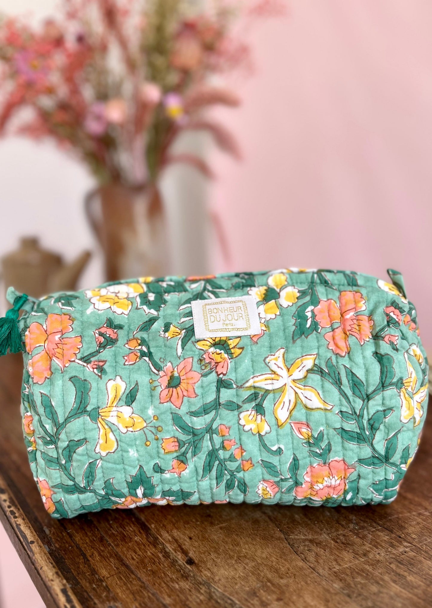 Grande trousse INDIRA BLOSSOM vert