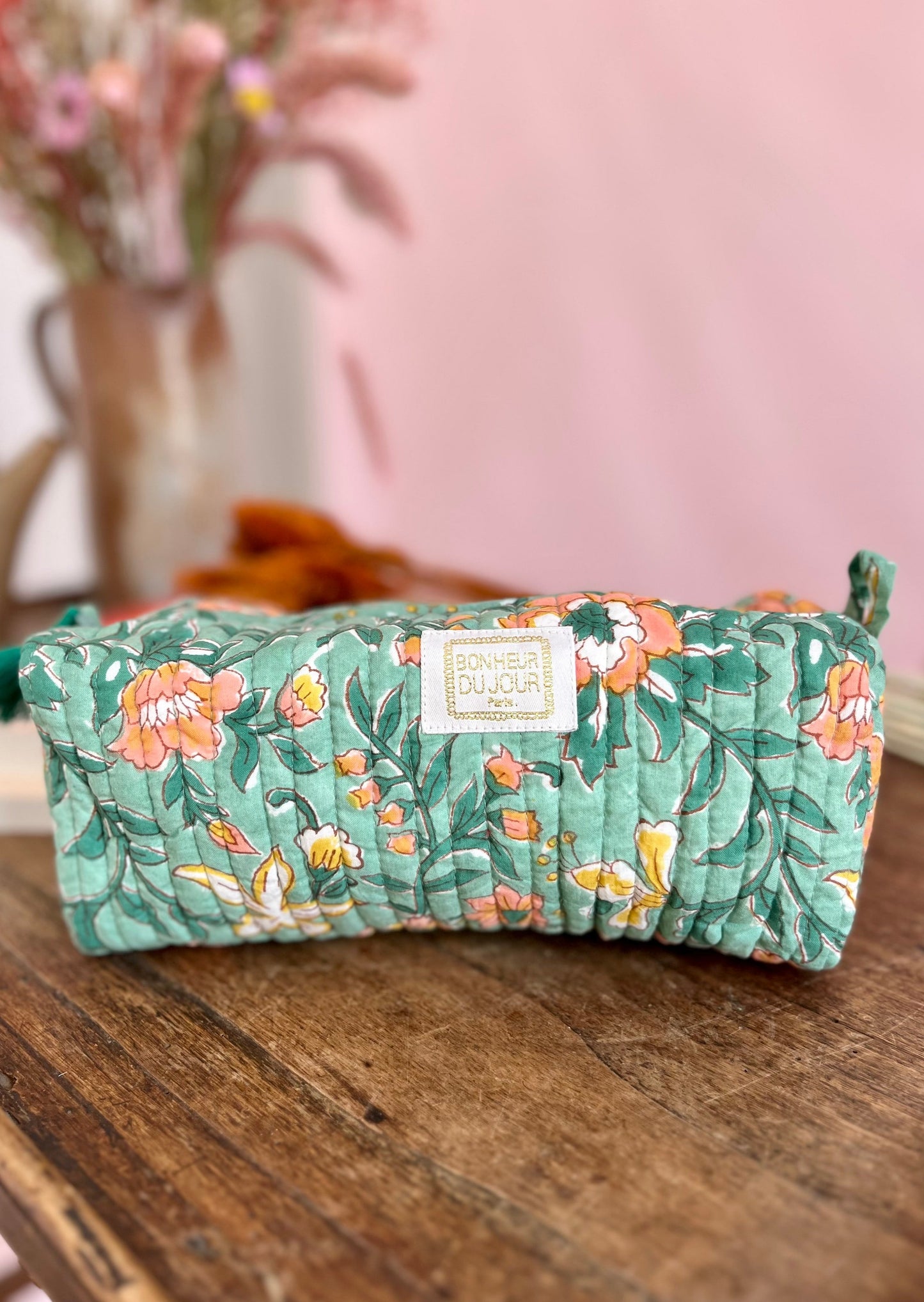 Petite trousse INDI BLOSSOM vert