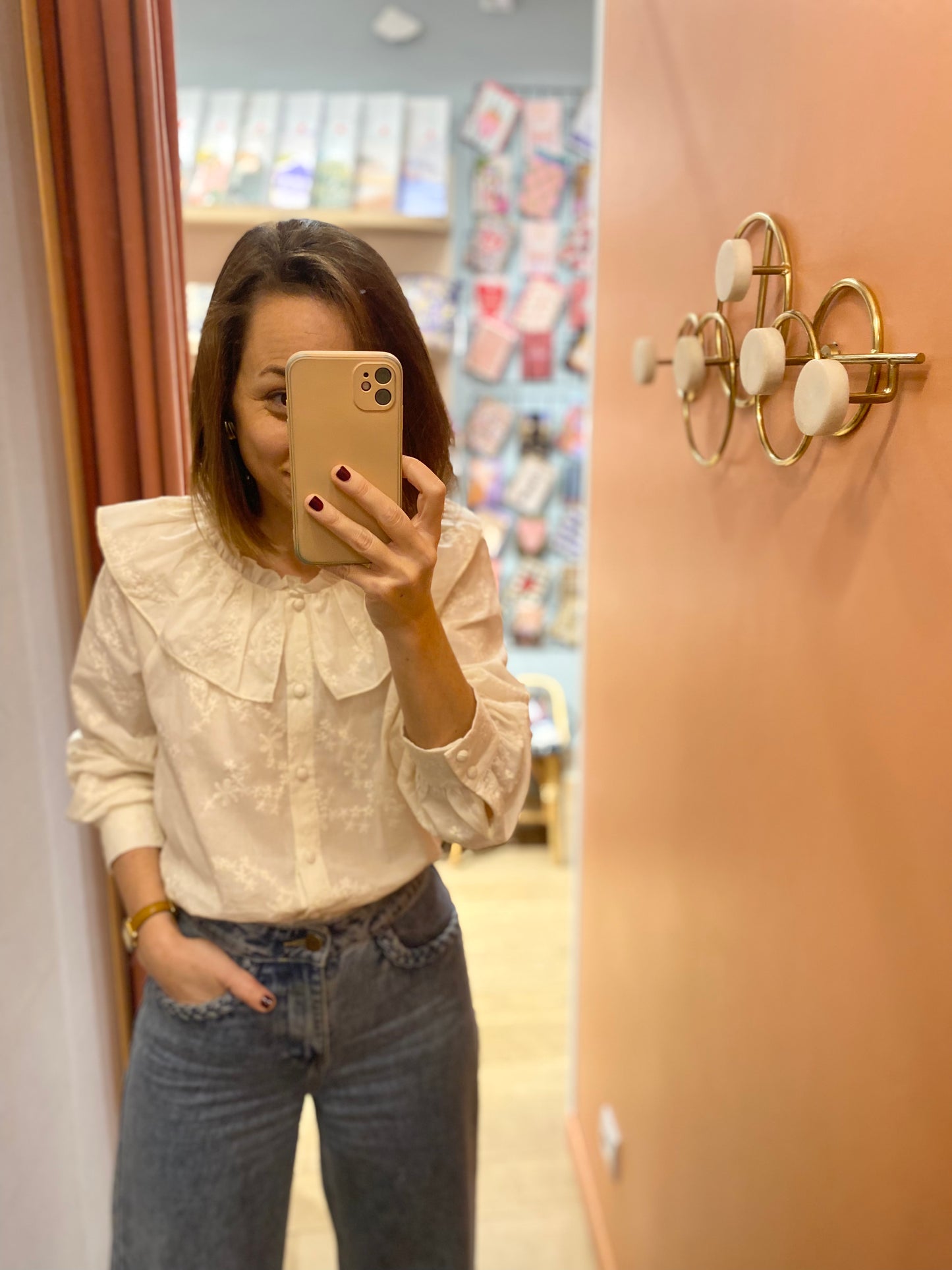 Chemise SELENA brodée écrue