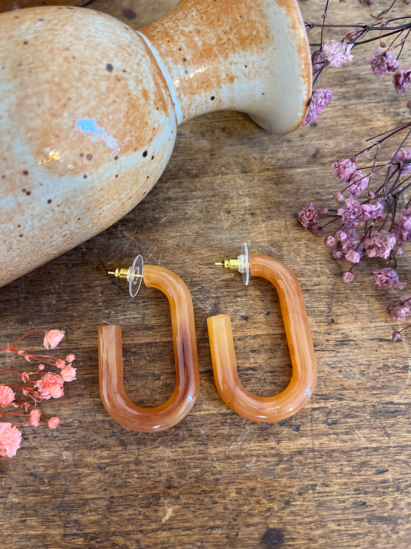 Boucles d'oreilles EMILY écaille