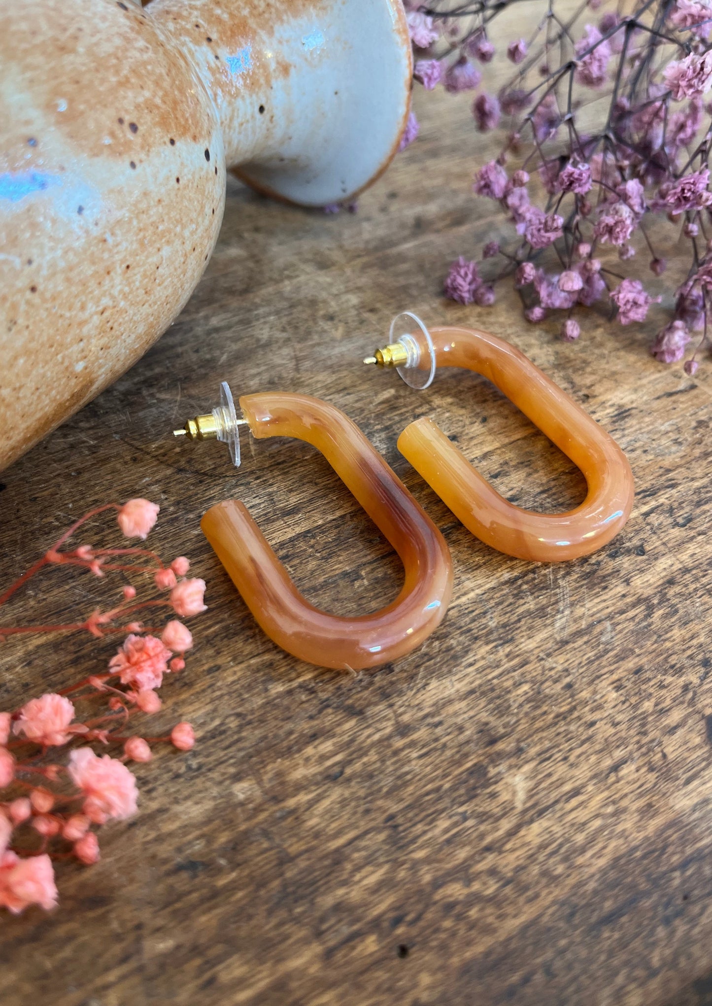 Boucles d'oreilles EMILY écaille