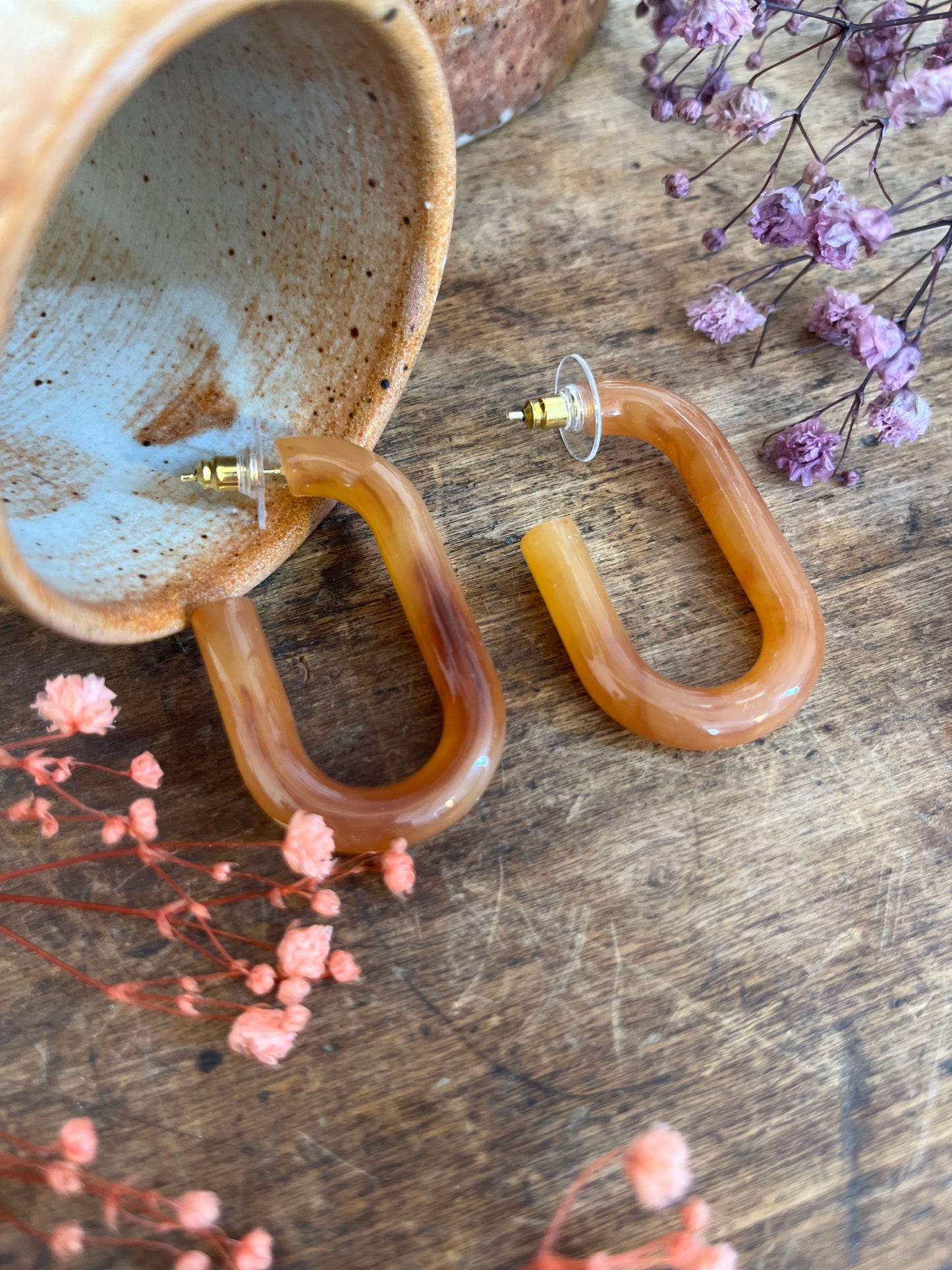 Boucles d'oreilles EMILY écaille