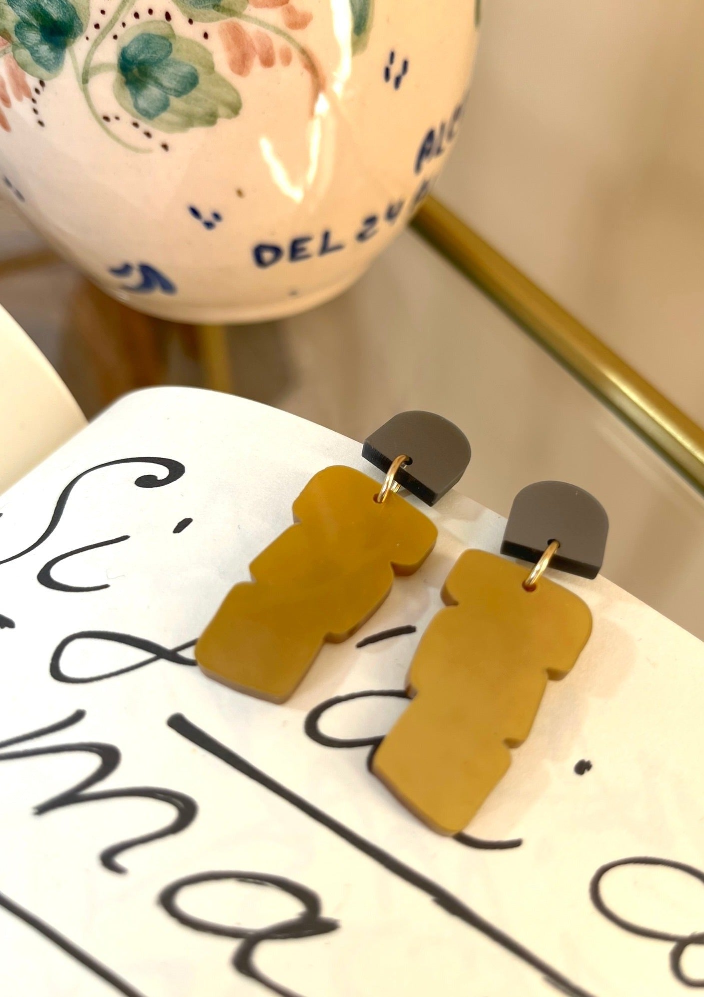 Boucles d'oreilles BRUTALIST I doré