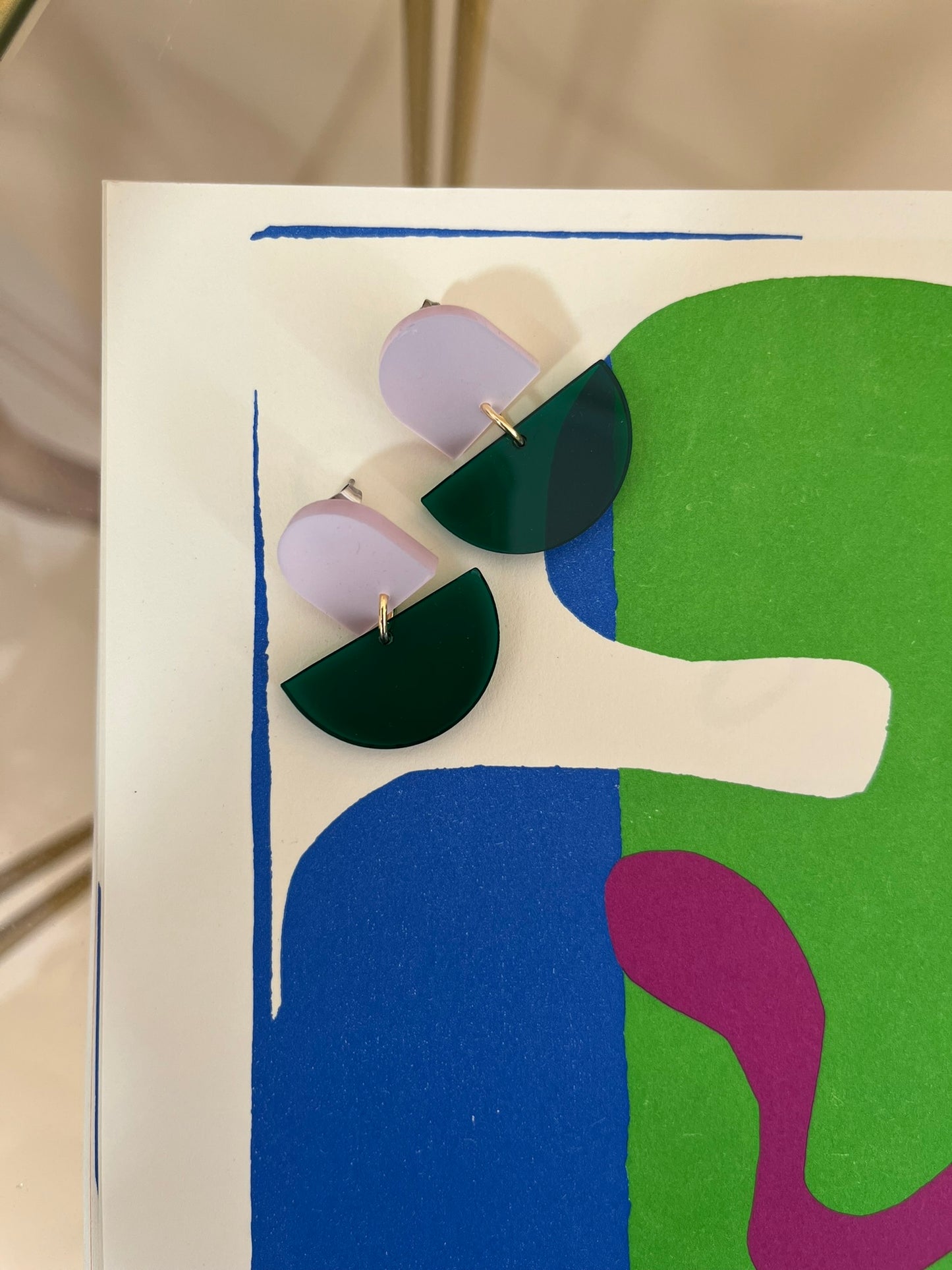 Boucles d'oreilles CARA green