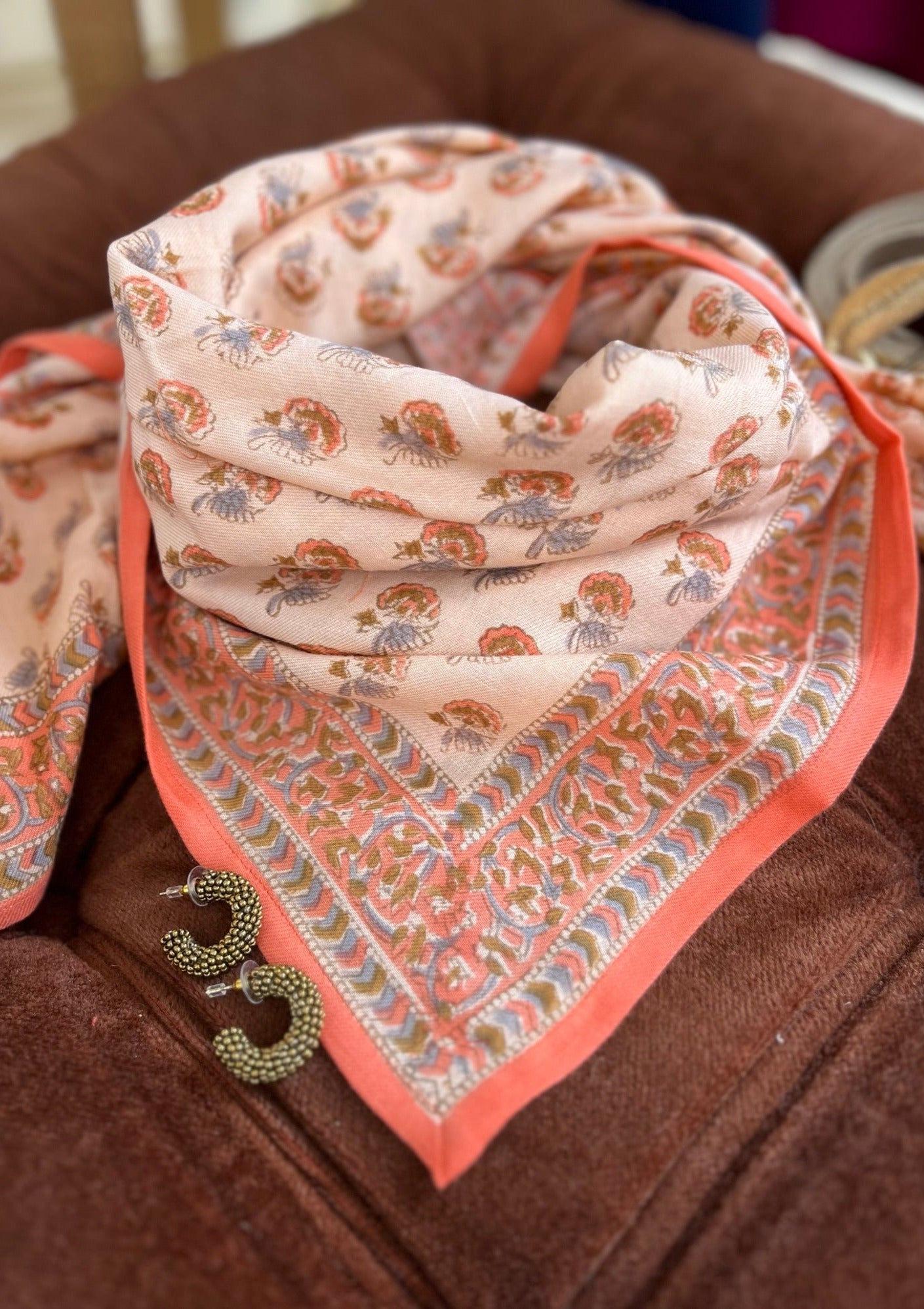 Foulard DALHIA rose