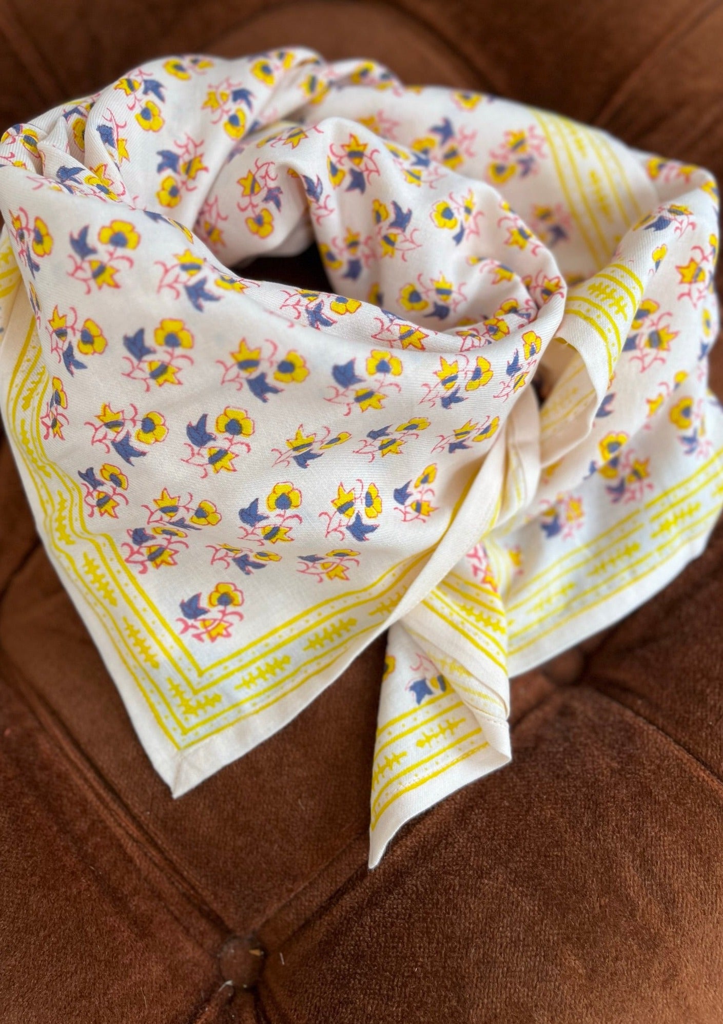 Foulard COLETTE lemon jaune