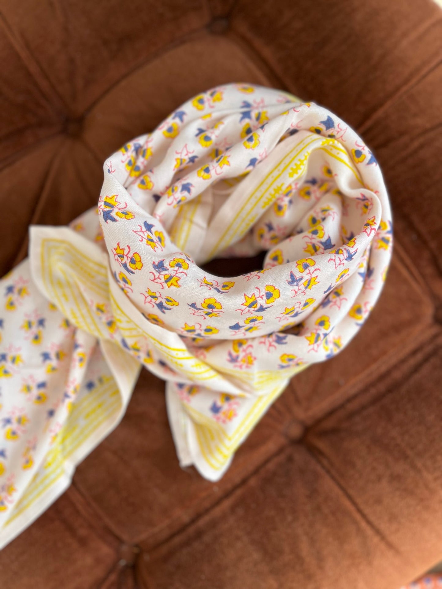 Foulard COLETTE lemon jaune