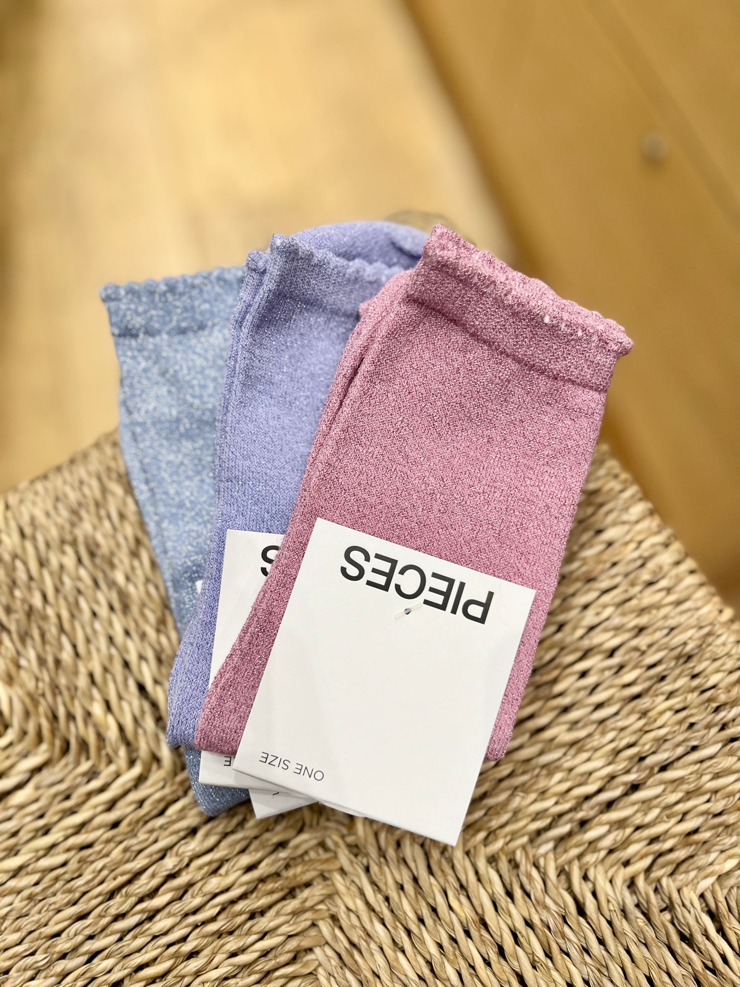 Chaussettes pailletées SEBBY orchidée